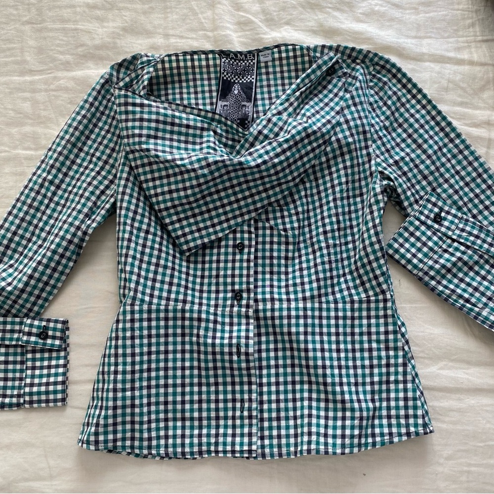 L.A.M.B. Fall '08 Neckerchief Button Down Sz 10